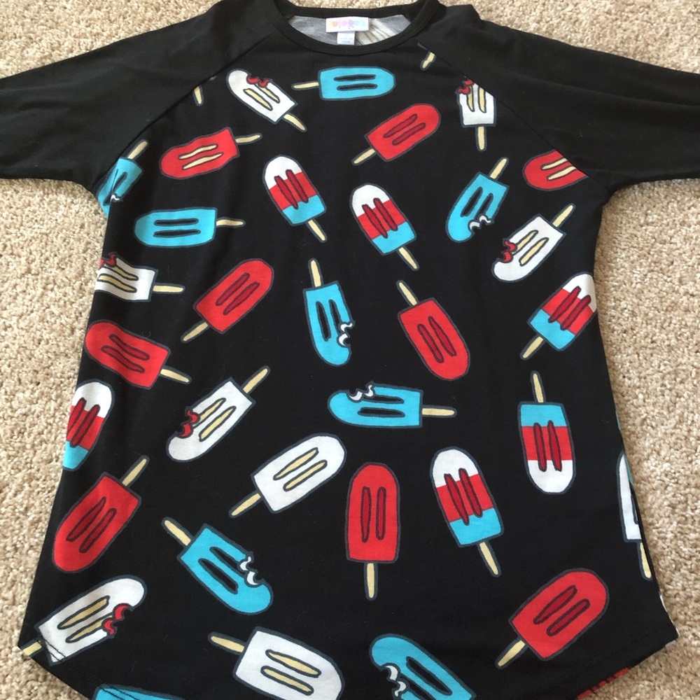 Lularoe Sloan tee for kids size 12 bombpops!!